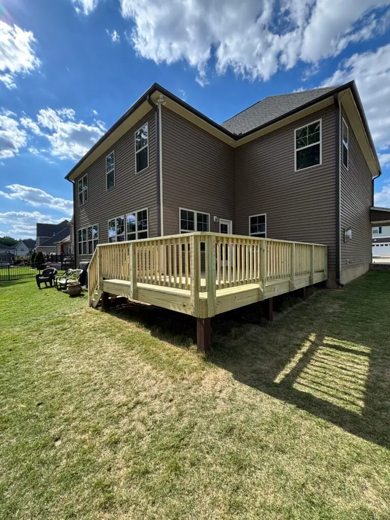 Deck Resurfacing Project in Angier — backyard deck improvement