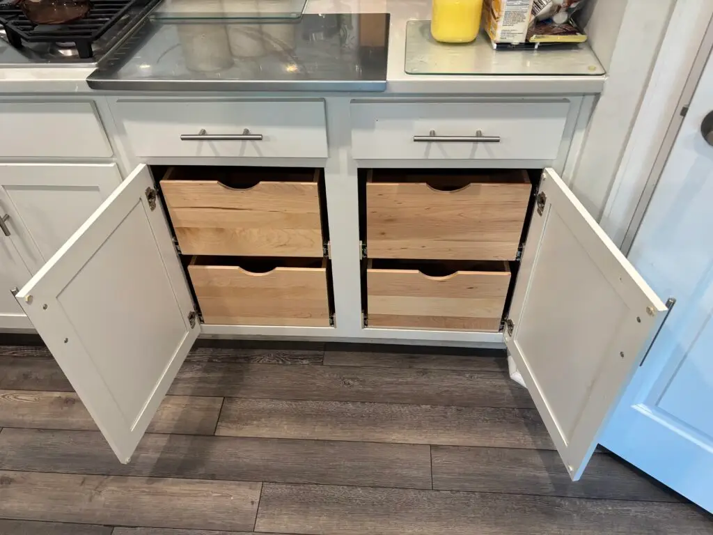 Kitchen Cabinet Pullout Drawers Installation in Apex — base cabinet upgrades