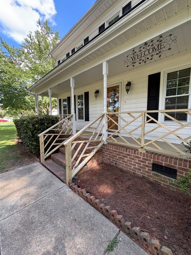 Porch Railing Replacement in Fuquay Varina — chippendale railing design