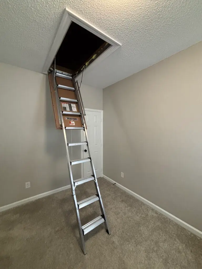 Attic Ladder Replacement in Holly Springs — aluminum attic ladder
